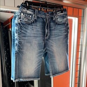 🎸Rock Revival Alivia Easy Skinny Size 33x32 Collector Quality Shorts Embellished